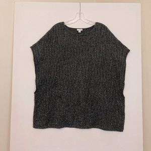 J Jill charcoal gray tunic sweater